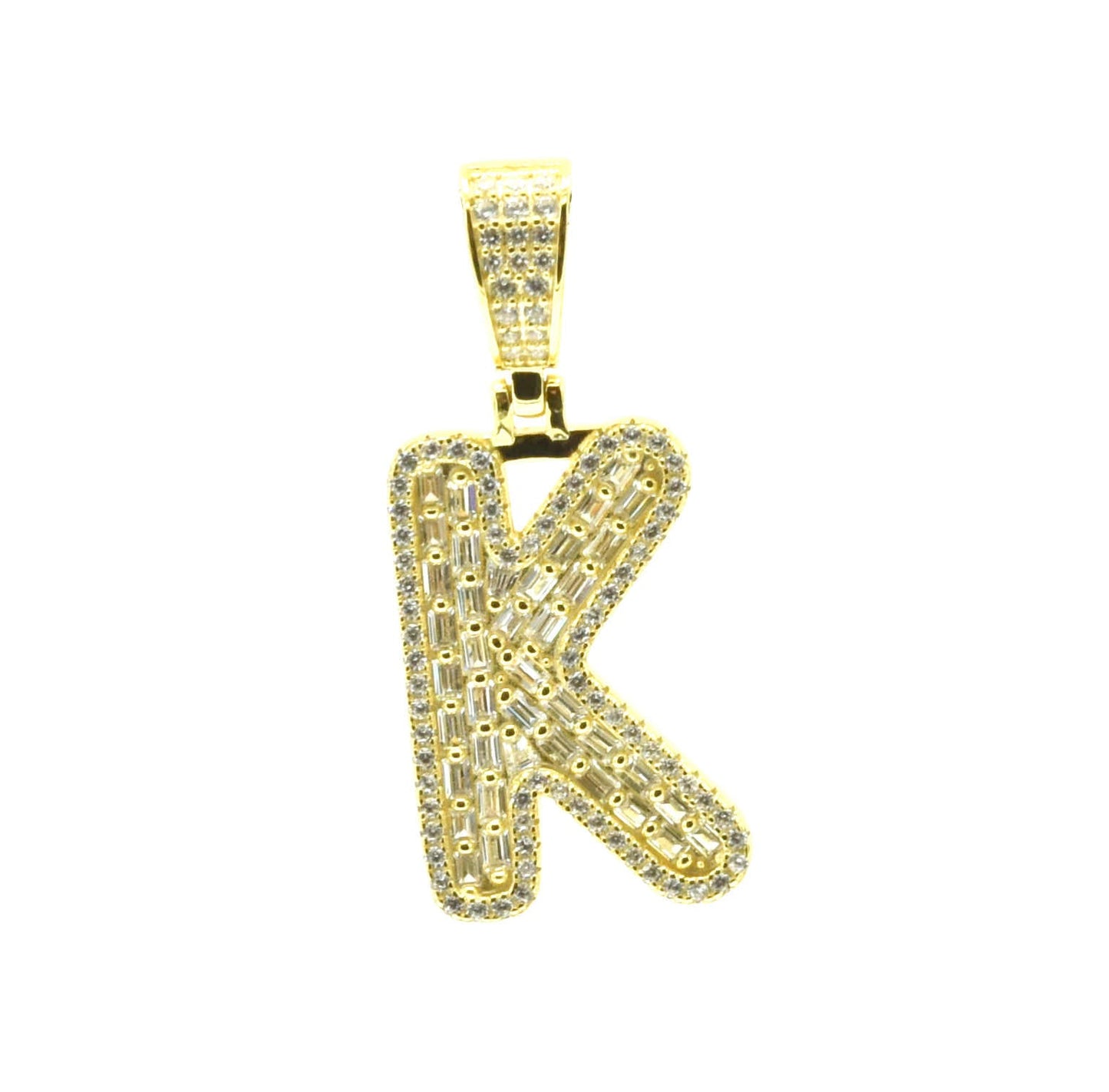 Kenzy Mii- 925 Sterling Spark Alphabetic Charm Letter Women's Pendant