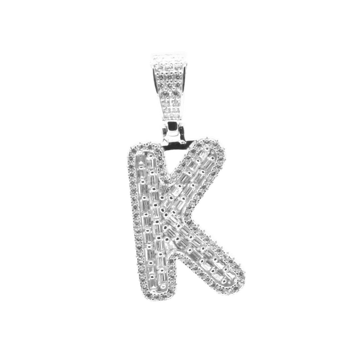 Kenzy Mii- 925 Sterling Spark Alphabetic Charm Letter Women's Pendant