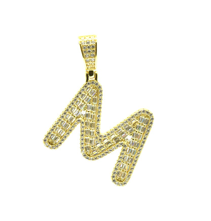 Kenzy Mii- 925 Sterling Spark Alphabetic Charm Letter Women's Pendant