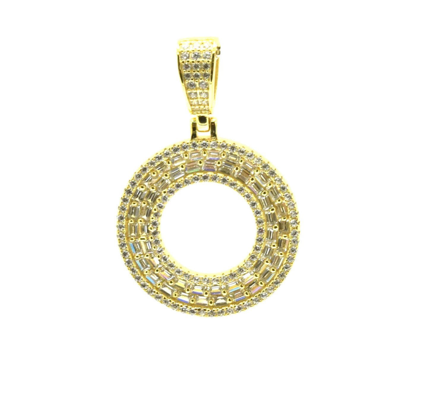 Kenzy Mii- 925 Sterling Spark Alphabetic Charm Letter Women's Pendant