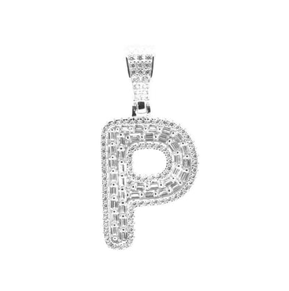 Kenzy Mii- 925 Sterling Spark Alphabetic Charm Letter Women's Pendant