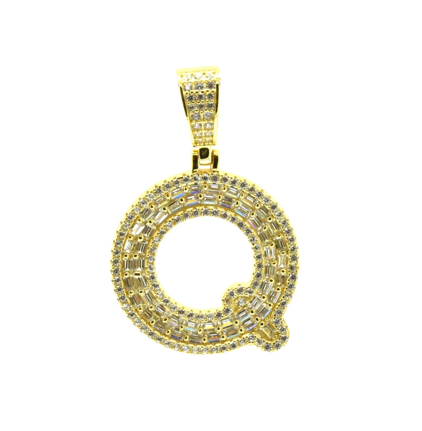 Kenzy Mii- 925 Sterling Spark Alphabetic Charm Letter Women's Pendant