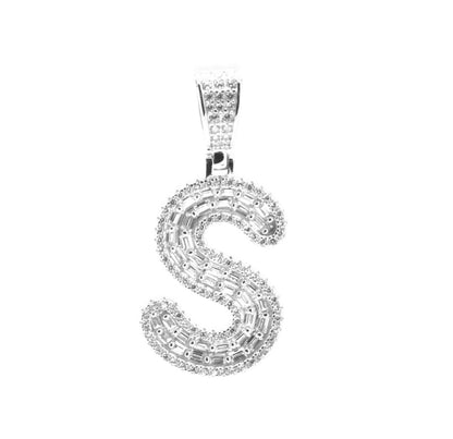 Kenzy Mii- 925 Sterling Spark Alphabetic Charm Letter Women's Pendant