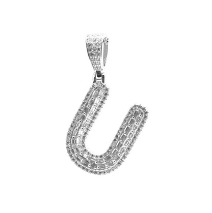 Kenzy Mii- 925 Sterling Spark Alphabetic Charm Letter Women's Pendant