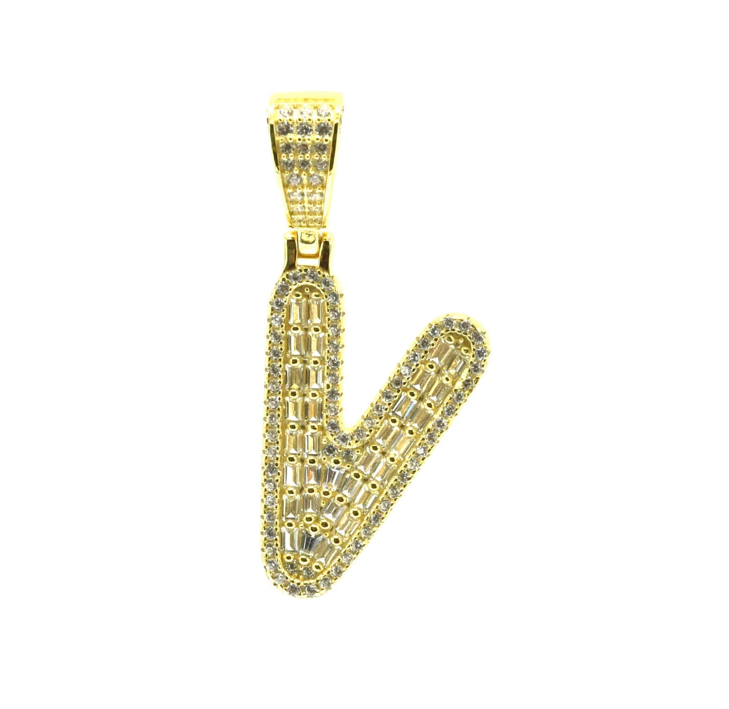 Kenzy Mii- 925 Sterling Spark Alphabetic Charm Letter Women's Pendant