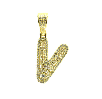 Kenzy Mii- 925 Sterling Spark Alphabetic Charm Letter Women's Pendant