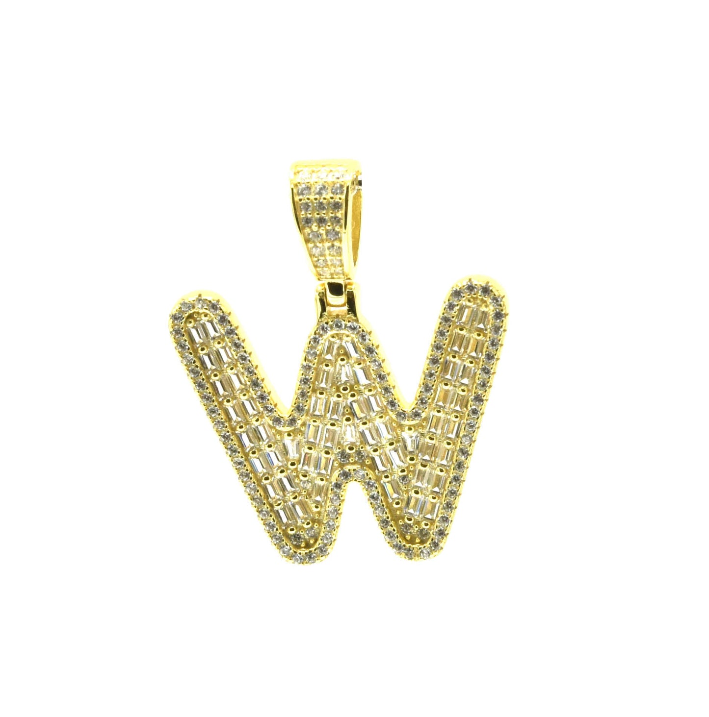 Kenzy Mii- 925 Sterling Spark Alphabetic Charm Letter Women's Pendant