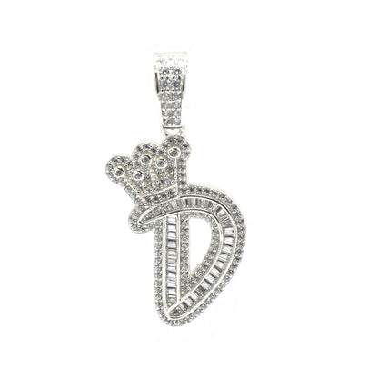 Kenzy Mii- 925 Sterling Crown Alphabetic Letter Women's Pendant