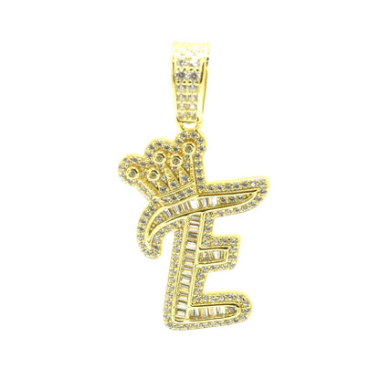 Kenzy Mii- 925 Sterling Crown Alphabetic Letter Women's Pendant