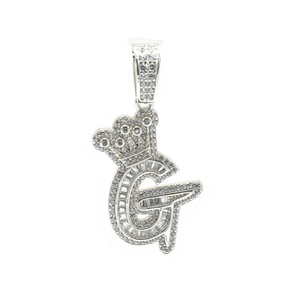 Kenzy Mii- 925 Sterling Crown Alphabetic Letter Women's Pendant