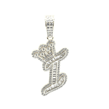 Kenzy Mii- 925 Sterling Crown Alphabetic Letter Women's Pendant