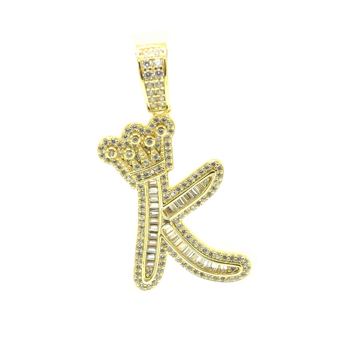 Kenzy Mii- 925 Sterling Crown Alphabetic Letter Women's Pendant