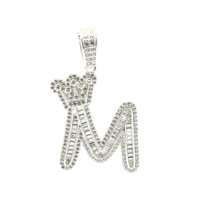 Kenzy Mii- 925 Sterling Crown Alphabetic Letter Women's Pendant