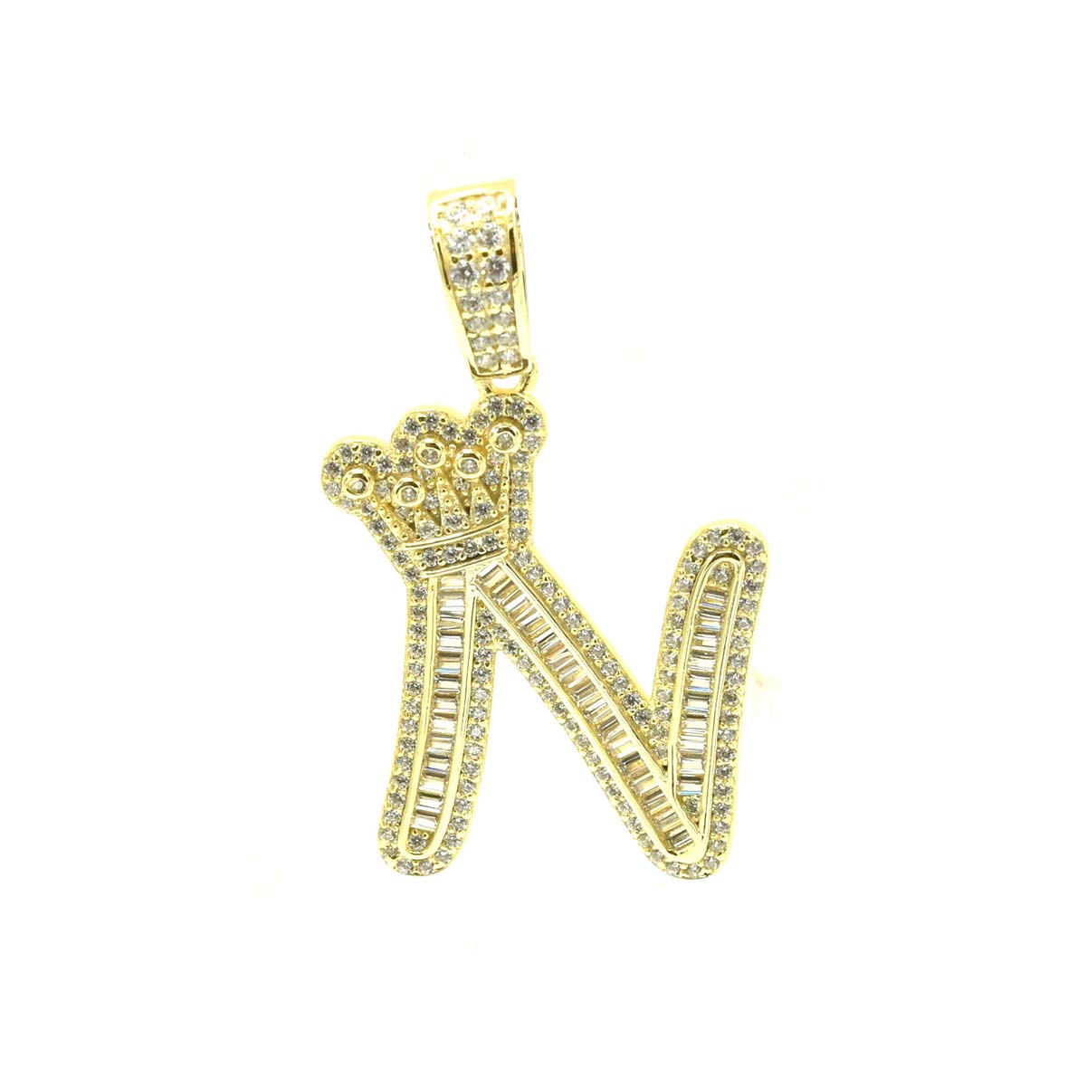 Kenzy Mii- 925 Sterling Crown Alphabetic Letter Women's Pendant