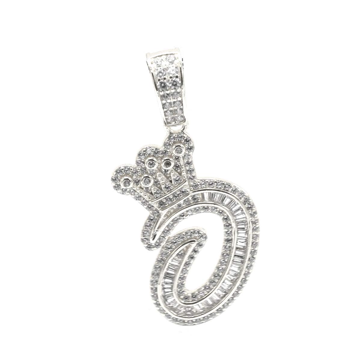 Kenzy Mii- 925 Sterling Crown Alphabetic Letter Women's Pendant