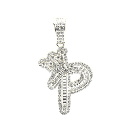 Kenzy Mii- 925 Sterling Crown Alphabetic Letter Women's Pendant