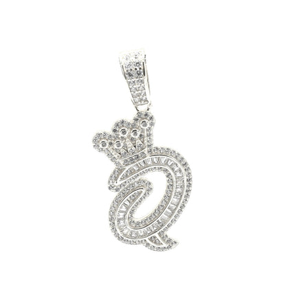 Kenzy Mii- 925 Sterling Crown Alphabetic Letter Women's Pendant