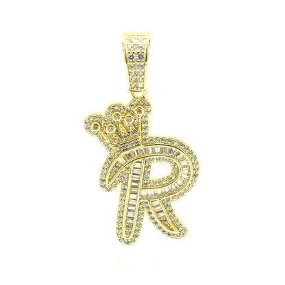 Kenzy Mii- 925 Sterling Crown Alphabetic Letter Women's Pendant