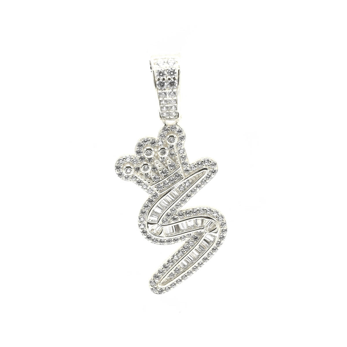 Kenzy Mii- 925 Sterling Crown Alphabetic Letter Women's Pendant