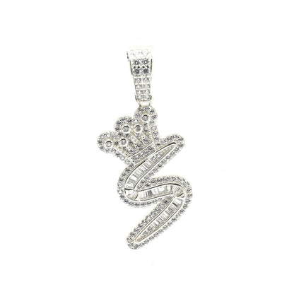 Kenzy Mii- 925 Sterling Crown Alphabetic Letter Women's Pendant