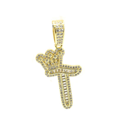 Kenzy Mii- 925 Sterling Crown Alphabetic Letter Women's Pendant