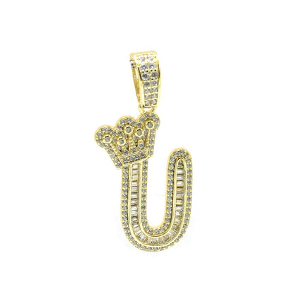 Kenzy Mii- 925 Sterling Crown Alphabetic Letter Women's Pendant