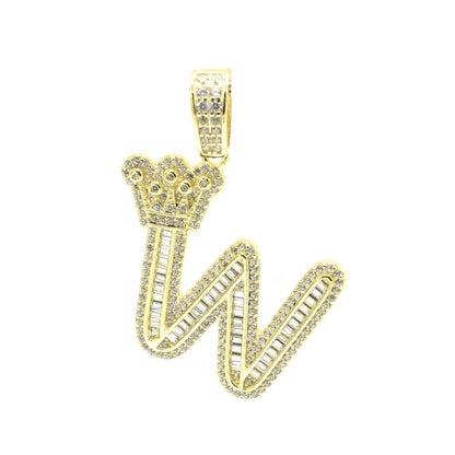 Kenzy Mii- 925 Sterling Crown Alphabetic Letter Women's Pendant