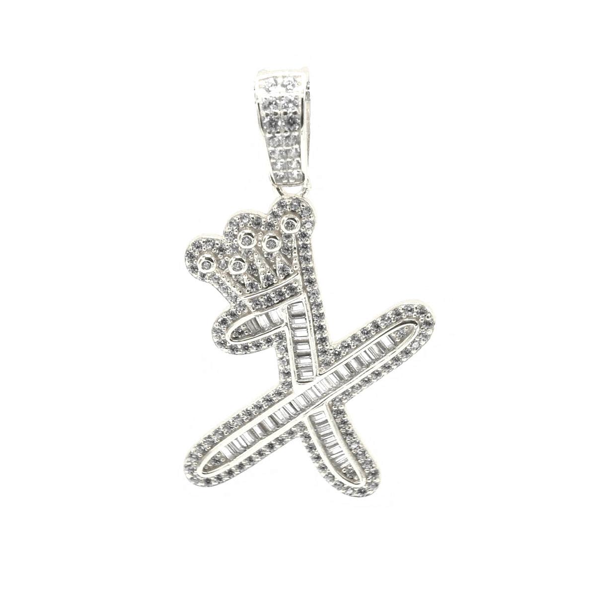Kenzy Mii- 925 Sterling Crown Alphabetic Letter Women's Pendant