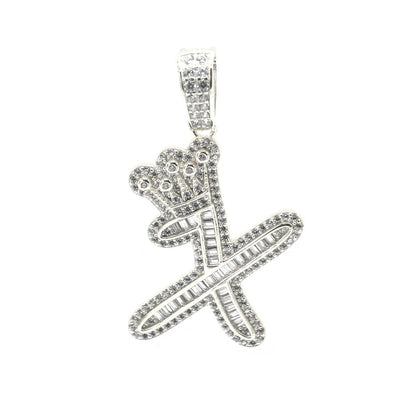 Kenzy Mii- 925 Sterling Crown Alphabetic Letter Women's Pendant