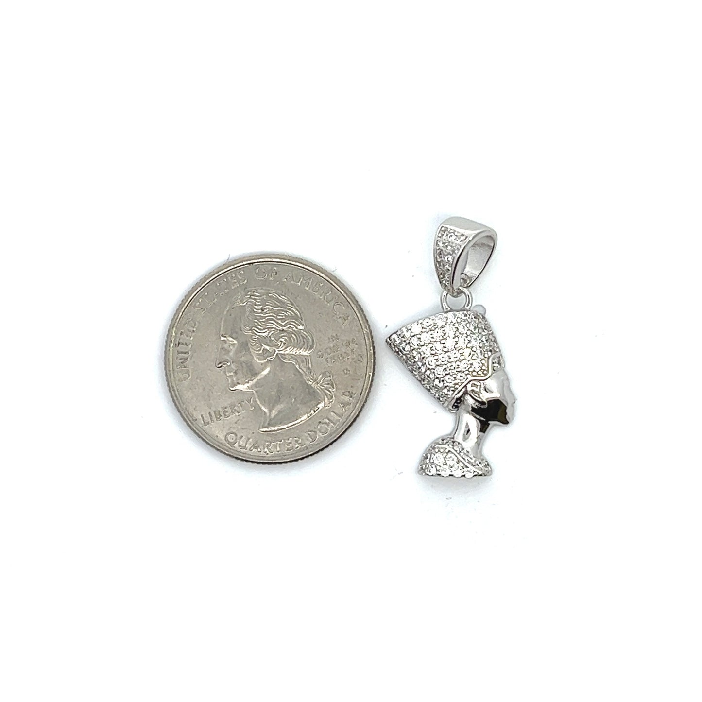 Kenzy Mii- 925 Sterling Silver Cubic Zirconia Egyptian Queen Women's Pendant
