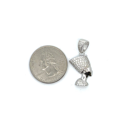 Kenzy Mii- 925 Sterling Silver Cubic Zirconia Egyptian Queen Women's Pendant