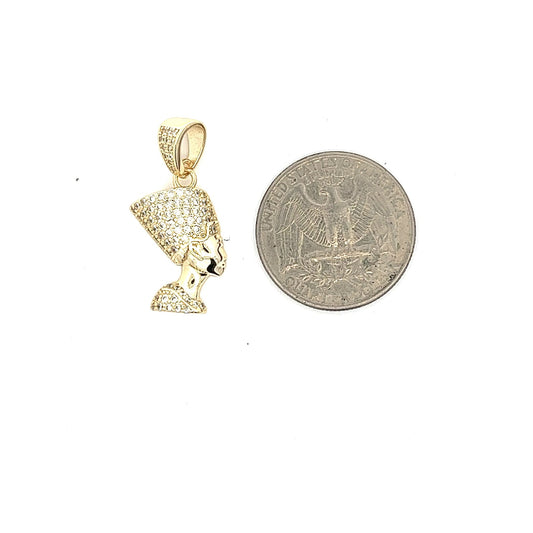 Kenzy Mii- 925 Sterling Silver Cubic Zirconia Egyptian Queen Women's Pendant