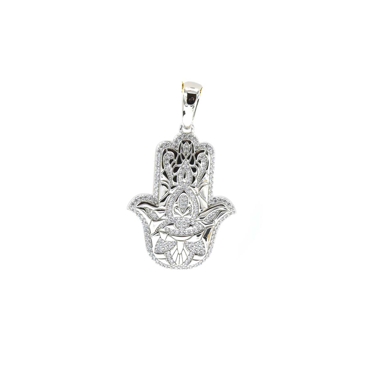 Kenzy Mii- 925 Sterling Hamsa Hand of Fatima Women's Pendant