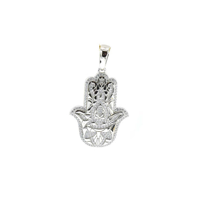 Kenzy Mii- 925 Sterling Hamsa Hand of Fatima Women's Pendant