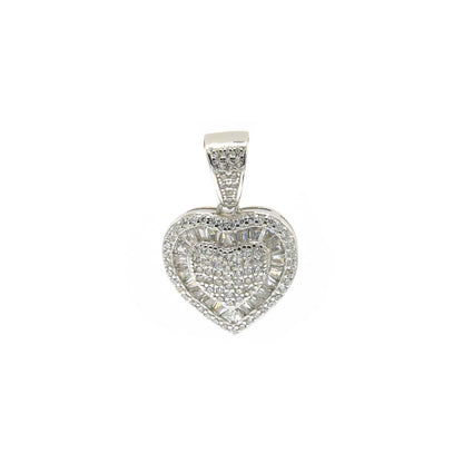 Kenzy Mii- 925 Sterling Silver Heart Triple Layer Women's Pendant