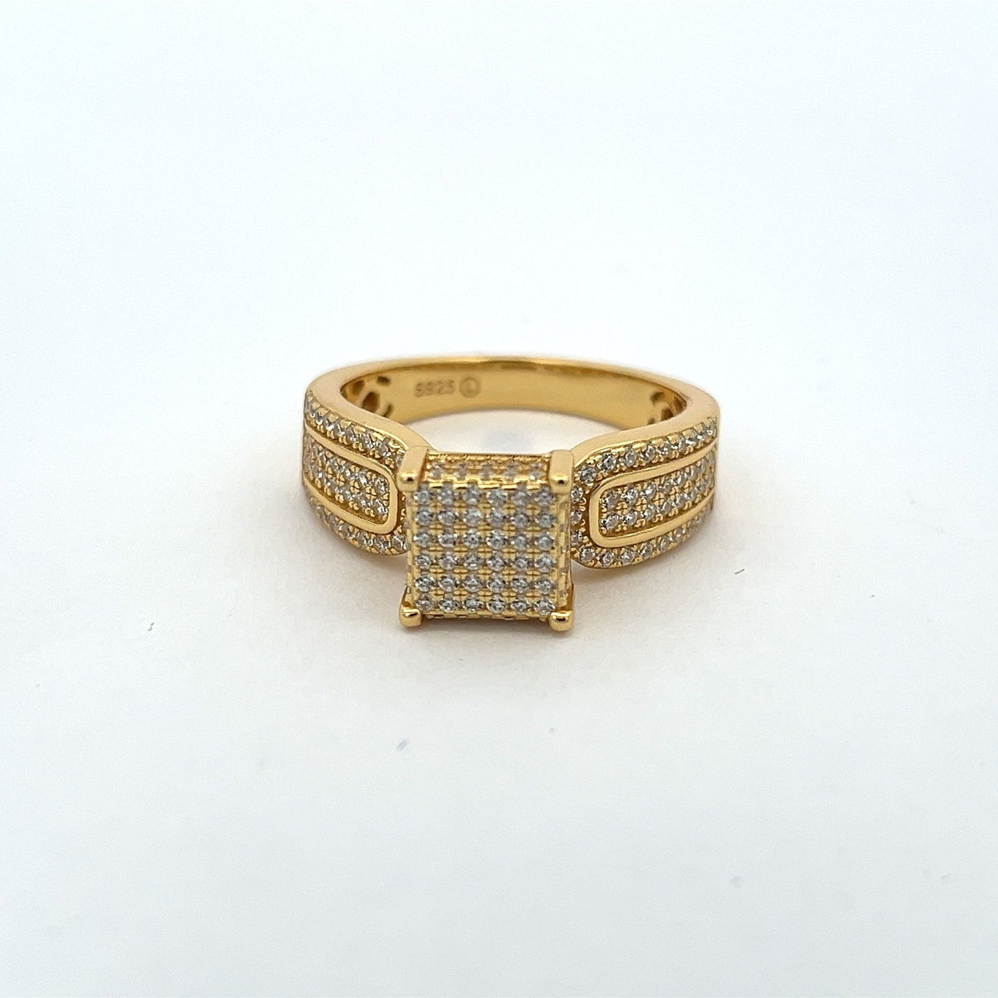 Kenzy Mii- 925 Sterling Silver Cluster Cubic Zirconia Women's Ring