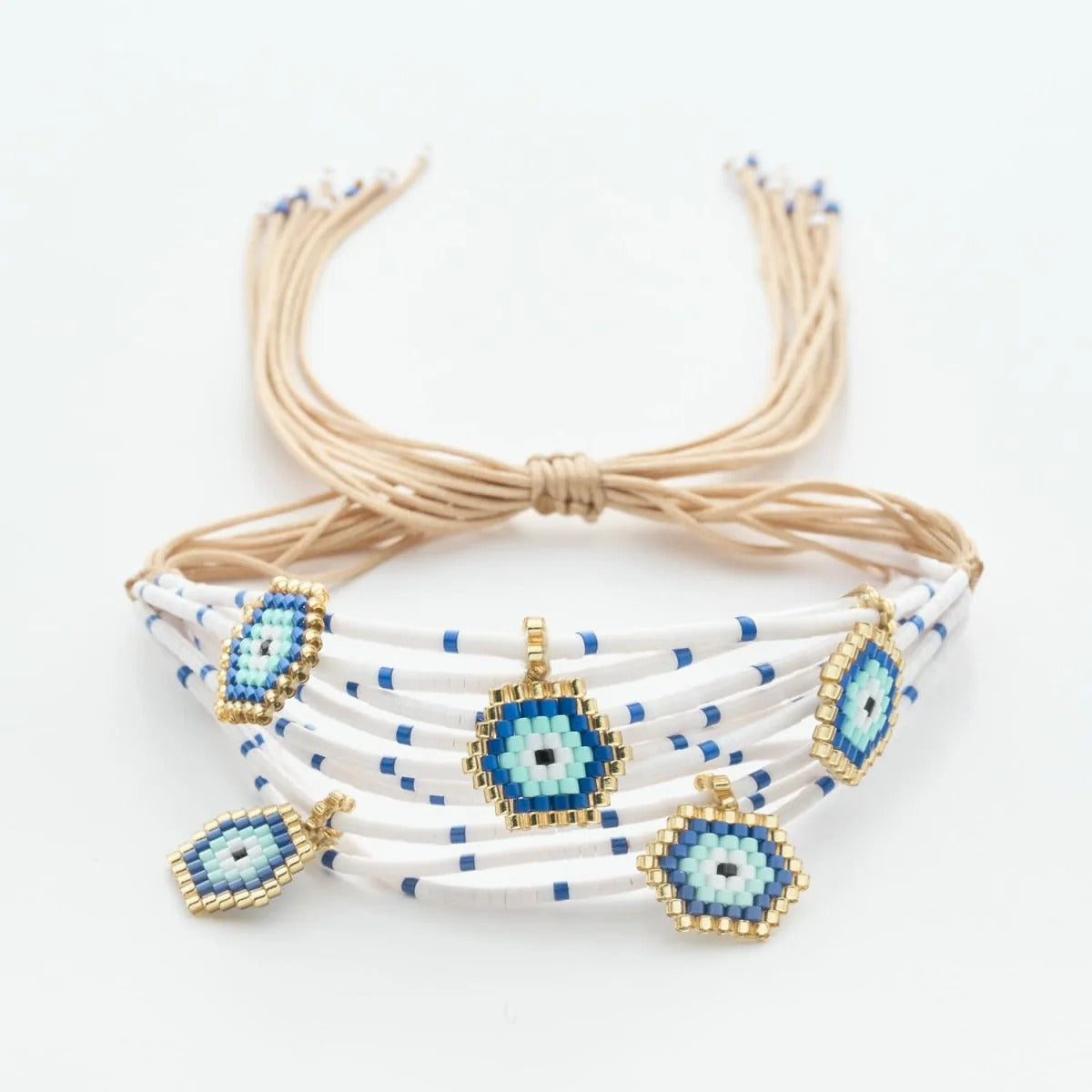 Kenzy Mii - Hexa 5 Evil Eye charm Bracelet
