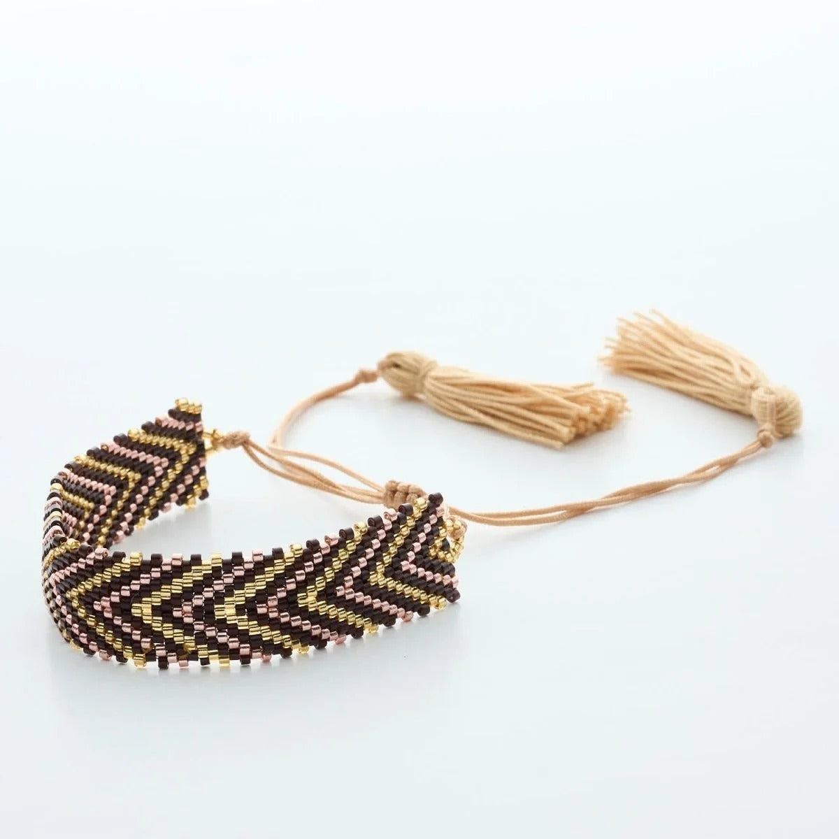 Kenzy Mii - Zigzag Luxe bracelet rose and coffee