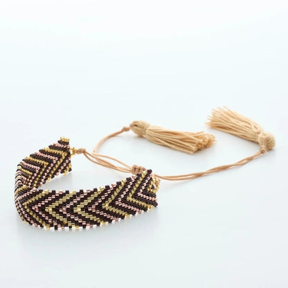 Kenzy Mii - Zigzag Luxe bracelet rose and coffee