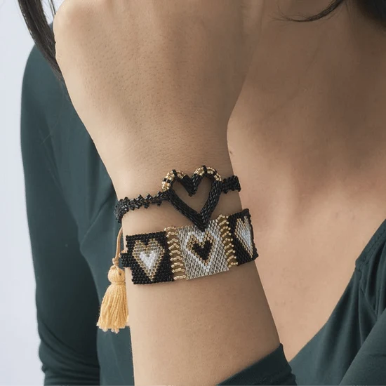 Kenzy Mii - Heart Silhouette - Black & Gold