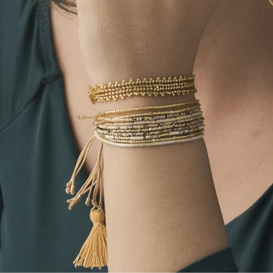 Kenzy Mii - Ten-Line Gold Miyuki Bracelet