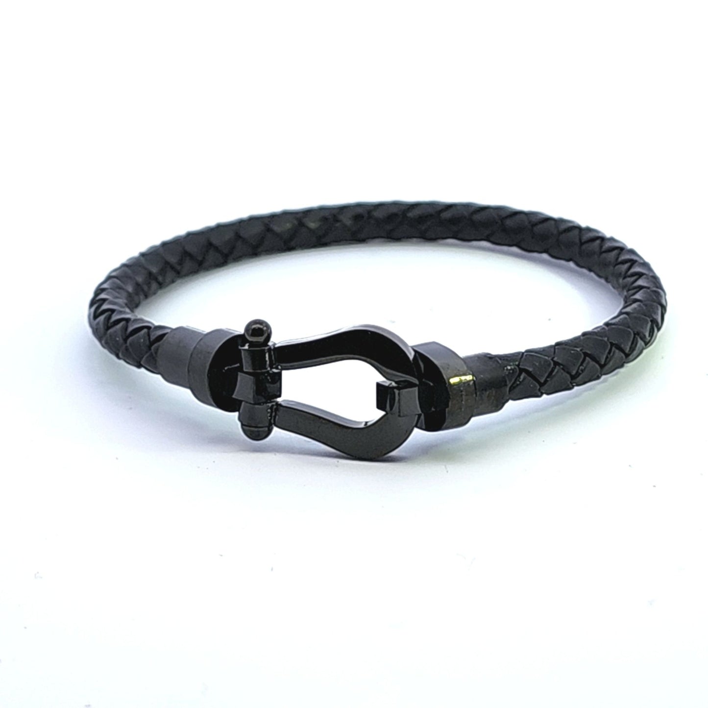Kenzy Mii - Stainless Steel Glorgio Milano Men's Leather Bracelet