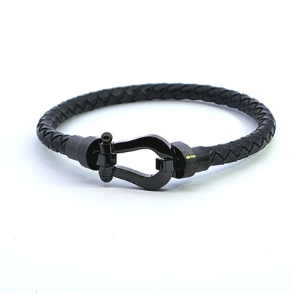 Kenzy Mii - Stainless Steel Glorgio Milano Men's Leather Bracelet