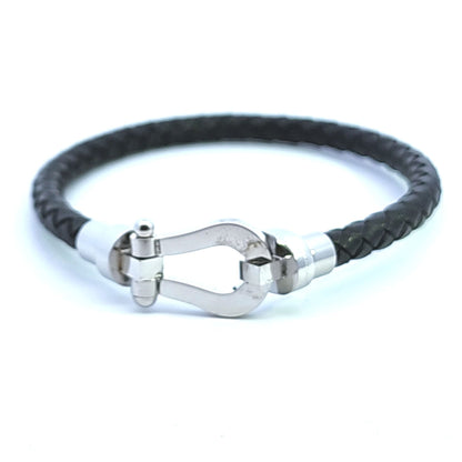 Kenzy Mii - Stainless Steel Glorgio Milano Men's Leather Bracelet