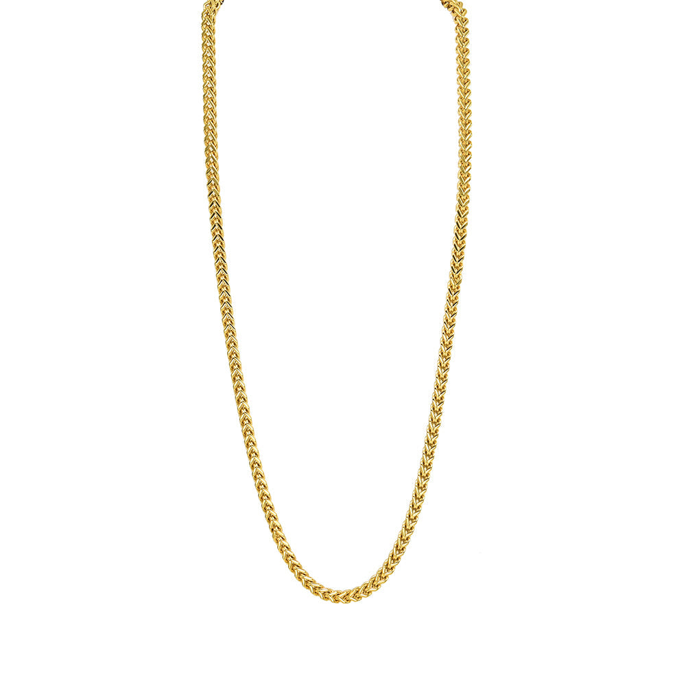 Kenzy Mii - 4mm Stainless Steel Square Franco Unisex Chain