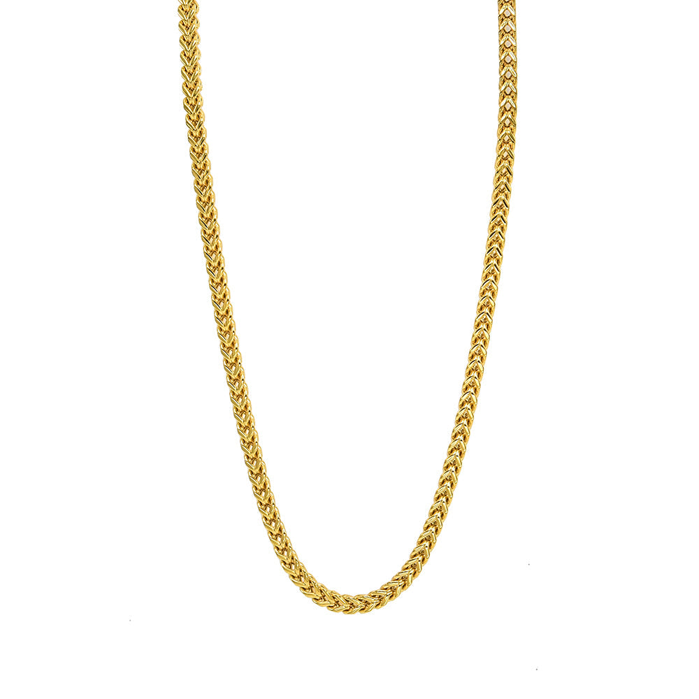 Kenzy Mii - 6mm Stainless Steel Square Franco Unisex Chain