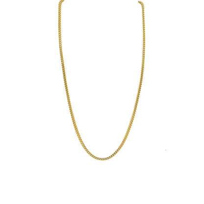 Kenzy Mii - 2.5mm Stainless Steel Square Franco Unisex Chain