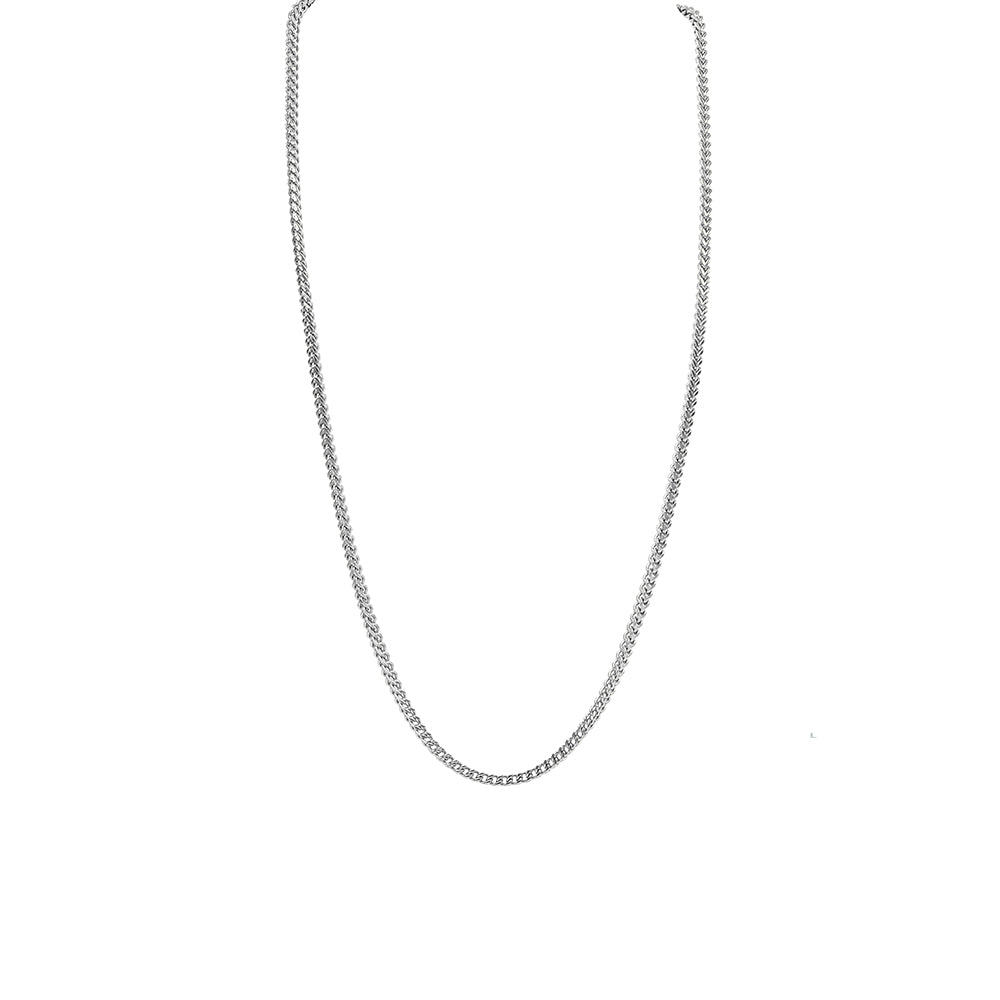 Kenzy Mii - 2.5mm Stainless Steel Square Franco Unisex Chain