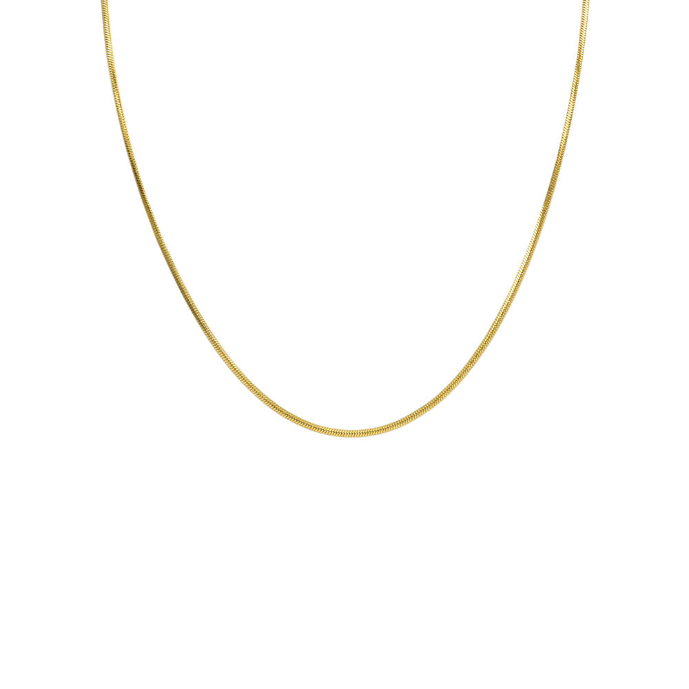 Kenzy Mii - 2mm Stainless Steel Snake Shape Unisex Chain