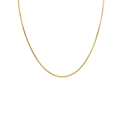 Kenzy Mii - 2mm Stainless Steel Snake Shape Unisex Chain
